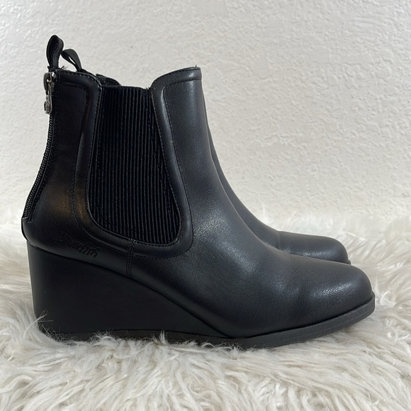 Blowfish Malibu Praline Wedge Vegan Booties Boots Black Size 9 NEW - Picture 8 of 16